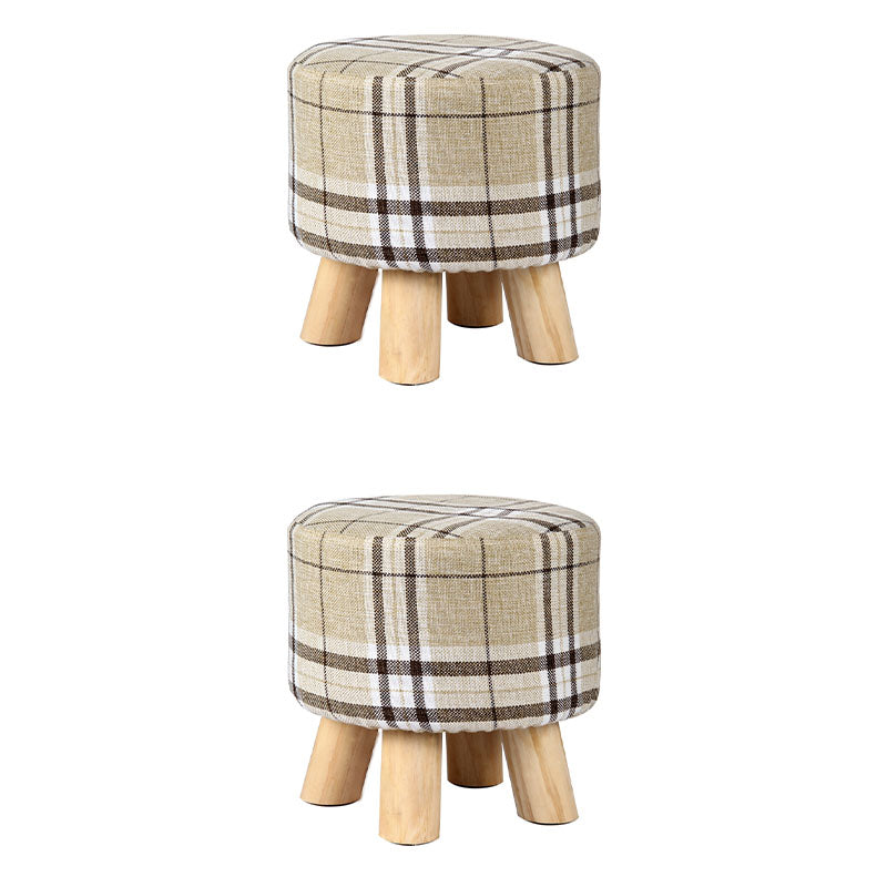 Fabric Standard Stool Modern Style Simple Household Footstool