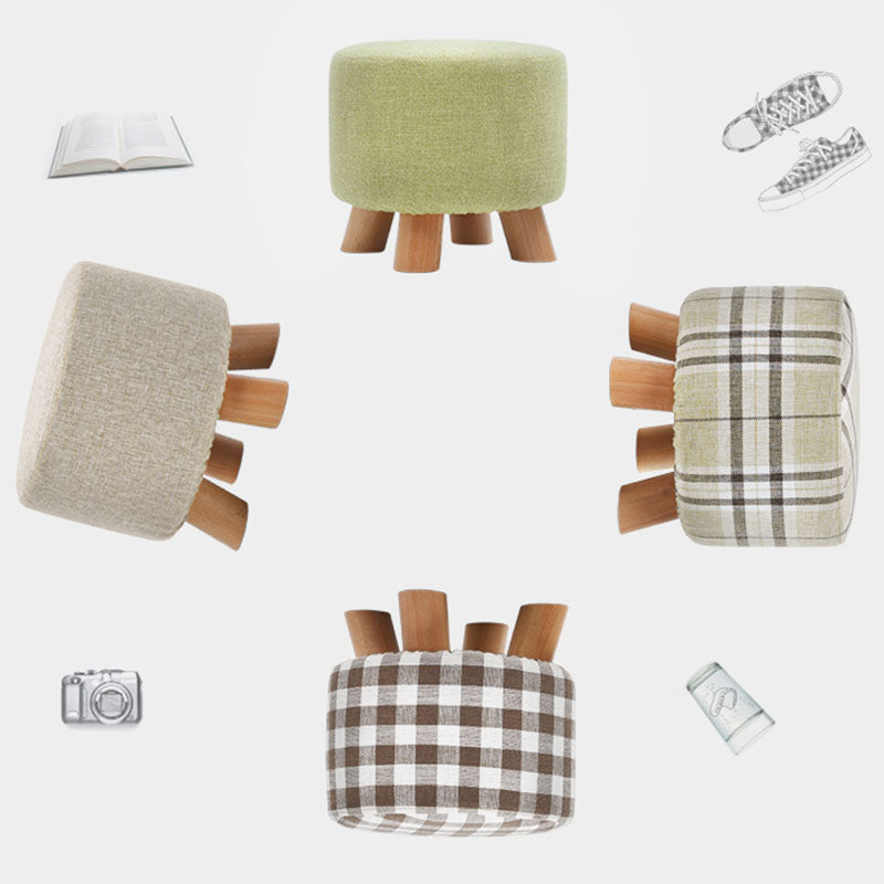 Fabric Standard Stool Modern Style Simple Household Footstool