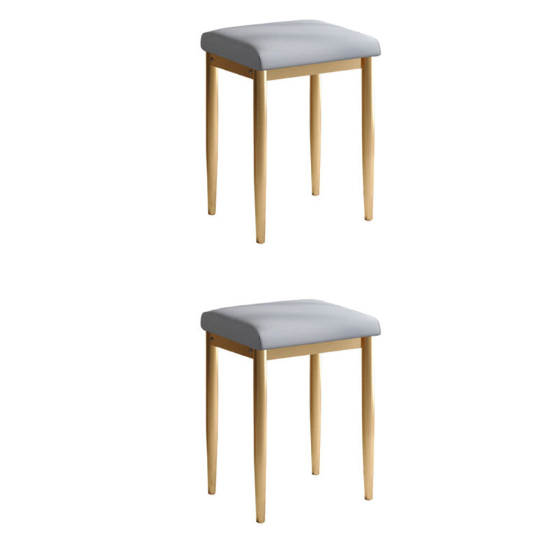 Leather Standard Stool Modern Style Simple Household Rectangular Stool