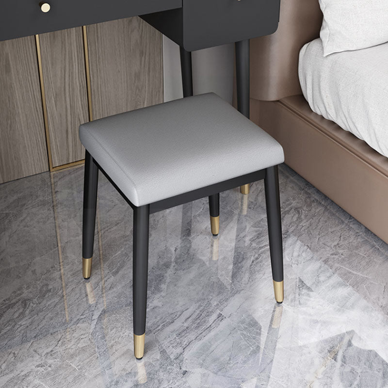 Leather Standard Stool Modern Style Simple Household Rectangular Stool