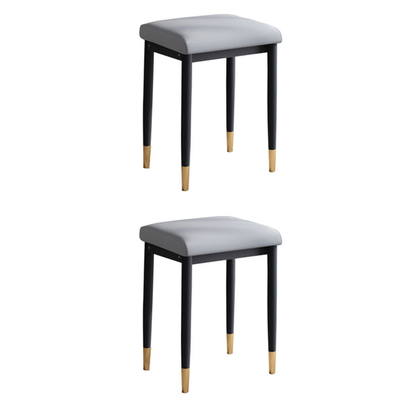 Leather Standard Stool Modern Style Simple Household Rectangular Stool