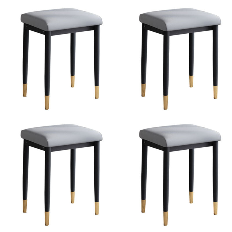 Leather Standard Stool Modern Style Simple Household Rectangular Stool