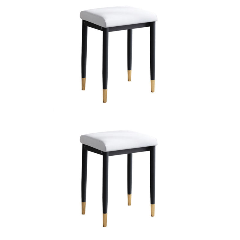 Leather Standard Stool Modern Style Simple Household Rectangular Stool