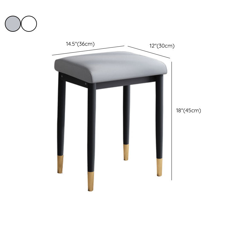 Leather Standard Stool Modern Style Simple Household Rectangular Stool