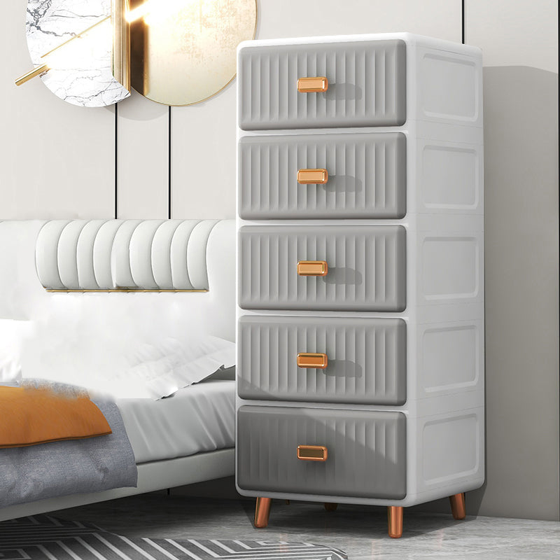 Kids Nightstand Modern Nursery Dresser with 5/6 Drawers , 15.6 Inch W