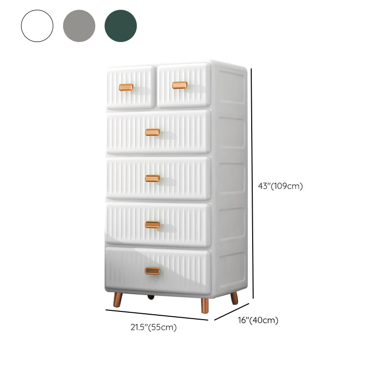 Kids Nightstand Modern Nursery Dresser with 5/6 Drawers , 15.6 Inch W