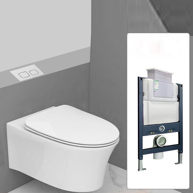 Modern White Ceramic Flush Toilet Wall Mount Urine Toilet with Seat for Bathroom