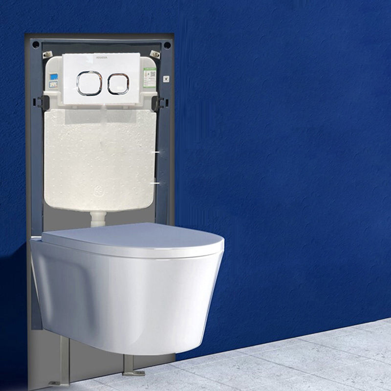 Modern White Ceramic Flush Toilet Wall Mount Urine Toilet with Seat for Bathroom