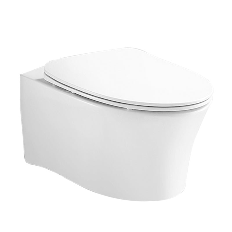 Modern White Ceramic Flush Toilet Wall Mount Urine Toilet with Seat for Bathroom