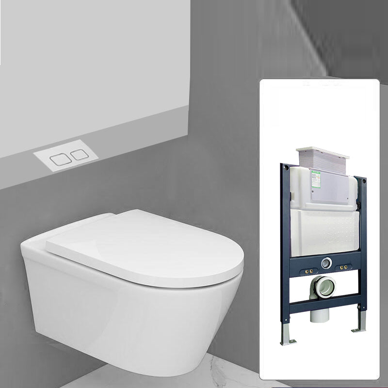 Modern White Ceramic Flush Toilet Wall Mount Urine Toilet with Seat for Bathroom