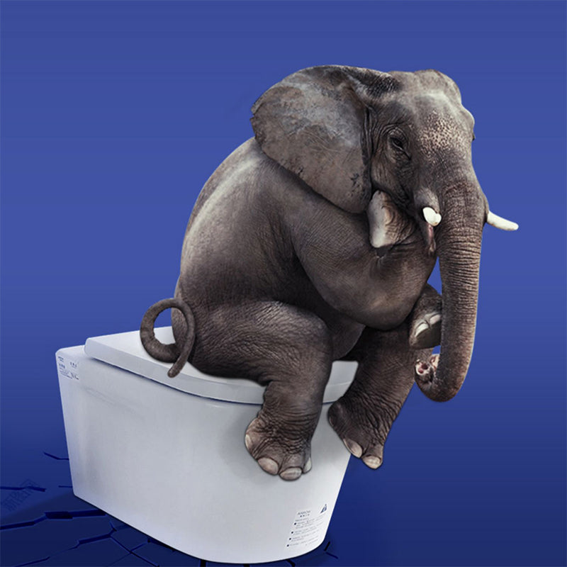 Modern White Ceramic Flush Toilet Wall Mount Urine Toilet with Seat for Bathroom