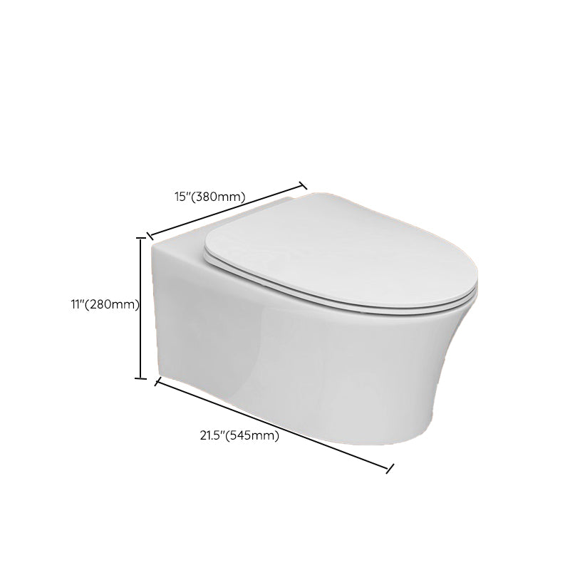 Modern White Ceramic Flush Toilet Wall Mount Urine Toilet with Seat for Bathroom