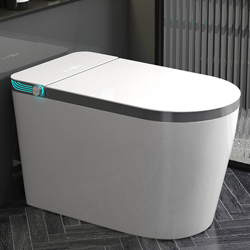 Contemporary Siphon Jet Flush Toilet 1-Piece Toilet Bowl for Bathroom