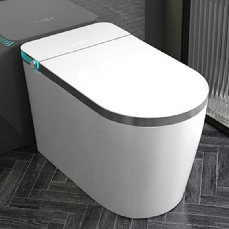 Contemporary Siphon Jet Flush Toilet 1-Piece Toilet Bowl for Bathroom