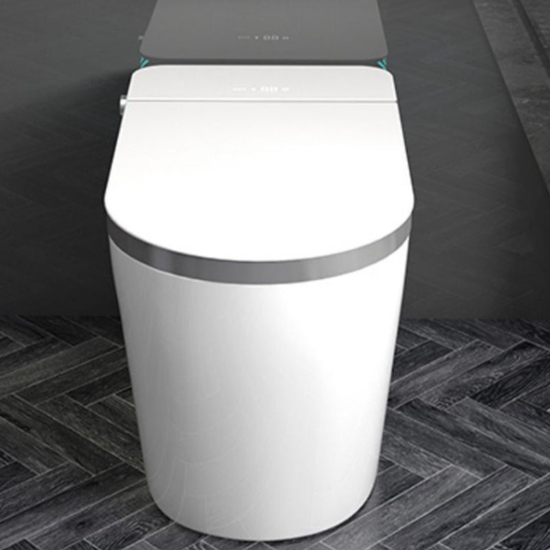 Contemporary Siphon Jet Flush Toilet 1-Piece Toilet Bowl for Bathroom