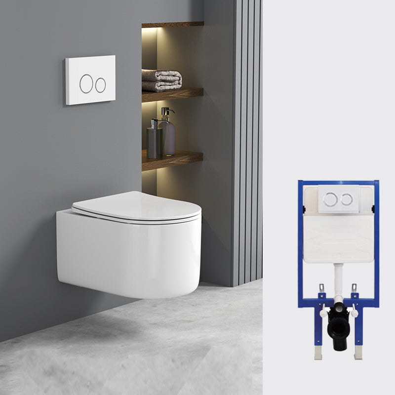 Contemporary Wall Mount Flush Toilet Ceramic Urine Toilet for Bathroom