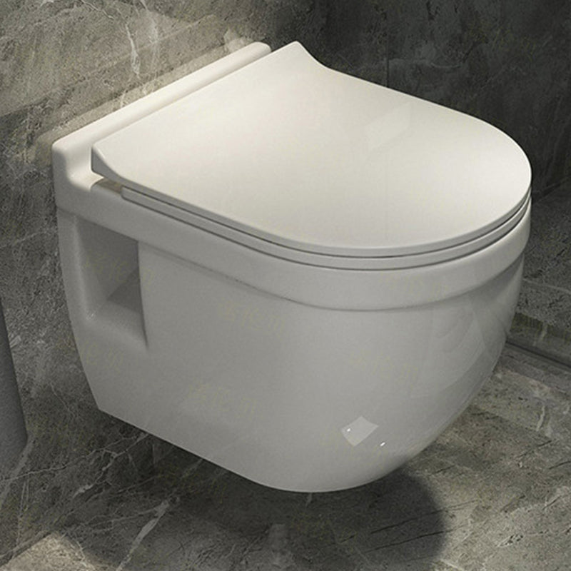 Modern White Ceramic Flush Toilet Wall Mount Urine Toilet with Seat for Washroom