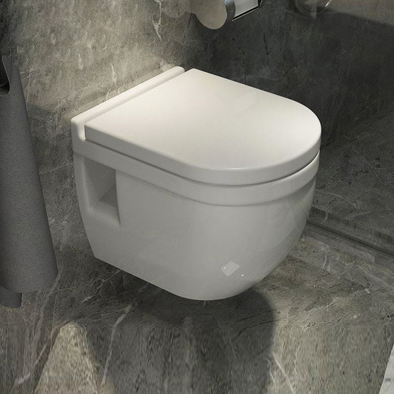 Modern White Ceramic Flush Toilet Wall Mount Urine Toilet with Seat for Washroom