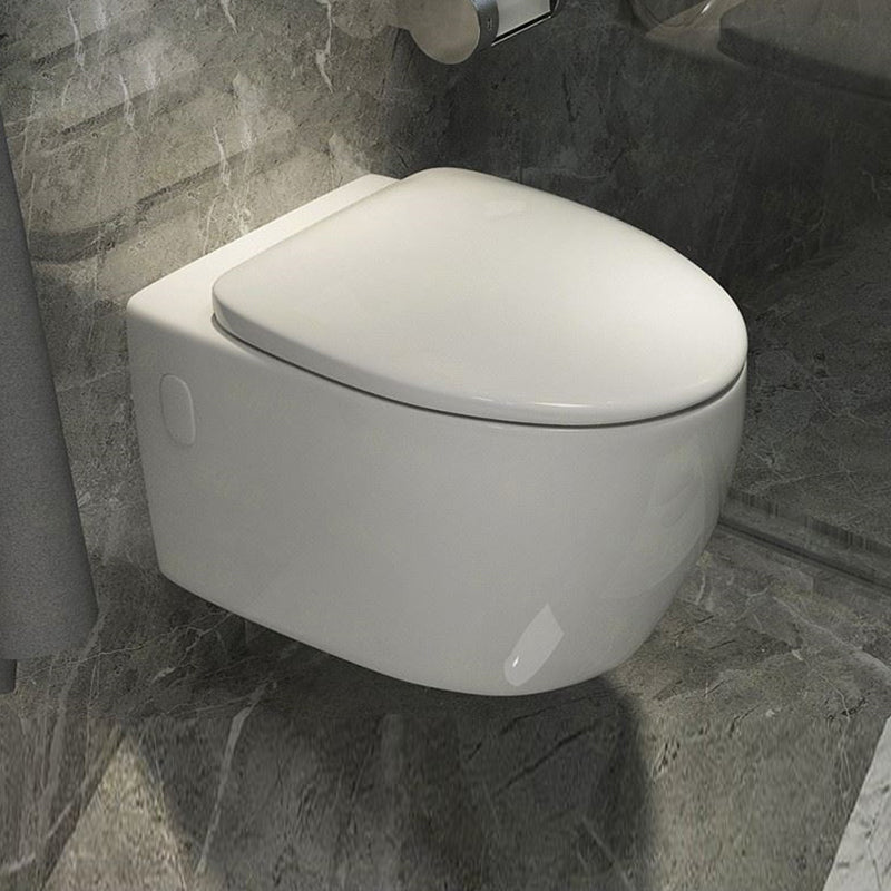 Modern White Ceramic Flush Toilet Wall Mount Urine Toilet with Seat for Washroom