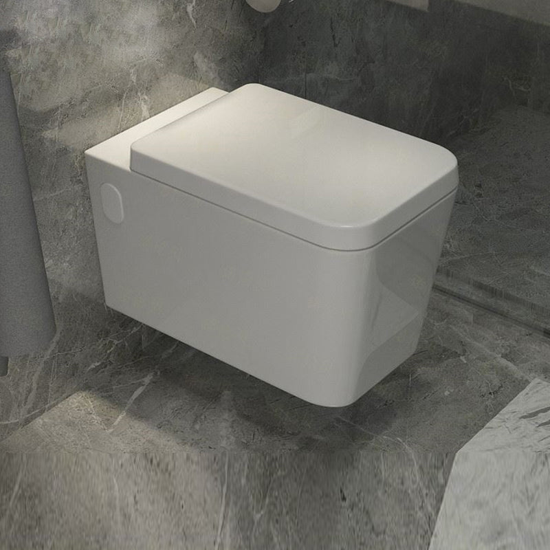 Modern White Ceramic Flush Toilet Wall Mount Urine Toilet with Seat for Washroom