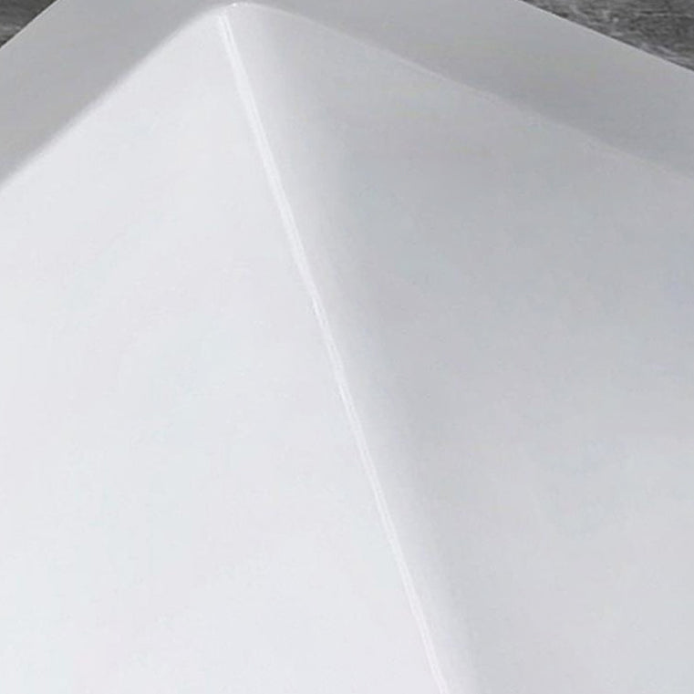 Drop-in White Bath Modern Soaking Acrylic Rectangular Bathtub