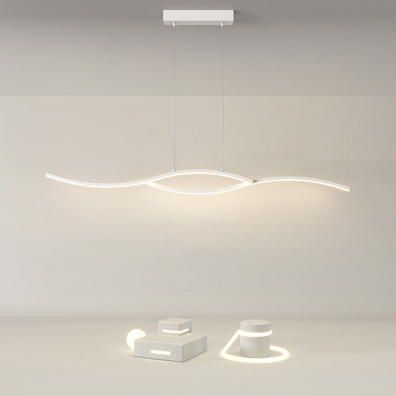 Contemporary Ceiling Light LED Black/White Kitchen Island Lighting for Dining Room