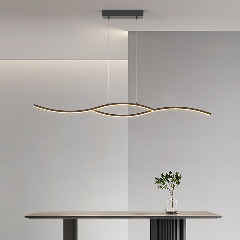 Contemporary Ceiling Light LED Black/White Kitchen Island Lighting for Dining Room