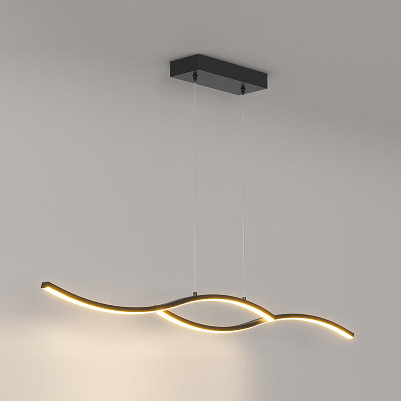 Contemporary Ceiling Light LED Black/White Kitchen Island Lighting for Dining Room