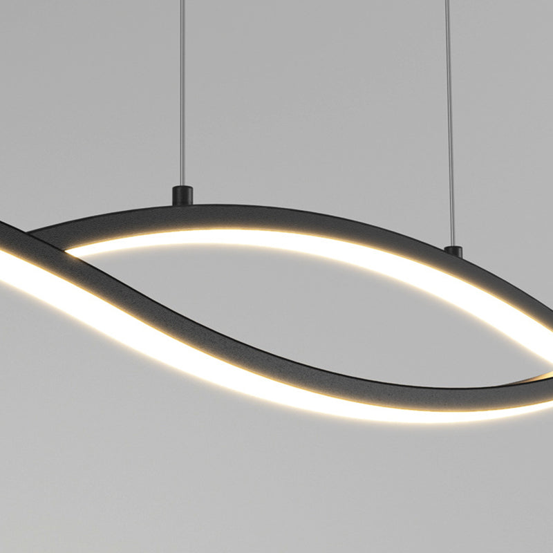 Contemporary Ceiling Light LED Black/White Kitchen Island Lighting for Dining Room
