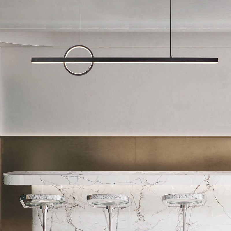 Black Metal Ceiling Light Modernism LED Kitchen Island Lighting for Home