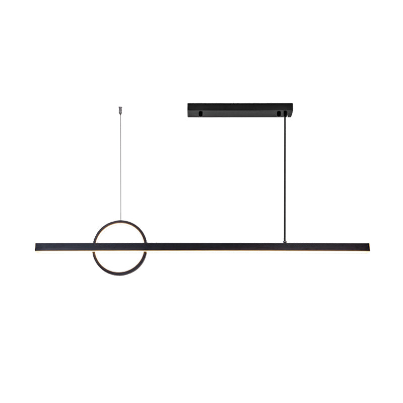 Black Metal Ceiling Light Modernism LED Kitchen Island Lighting for Home