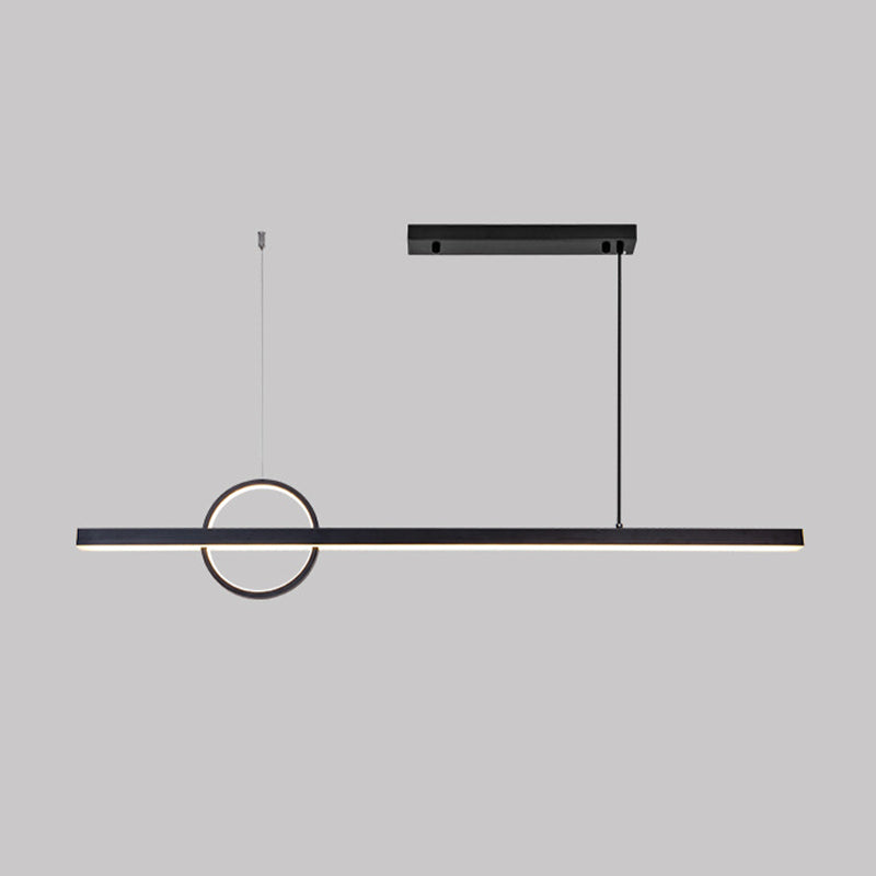 Black Metal Ceiling Light Modernism LED Kitchen Island Lighting for Home