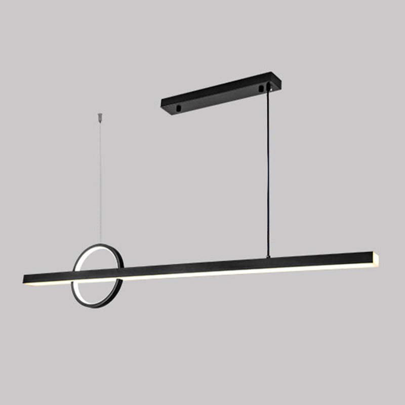 Black Metal Ceiling Light Modernism LED Kitchen Island Lighting for Home