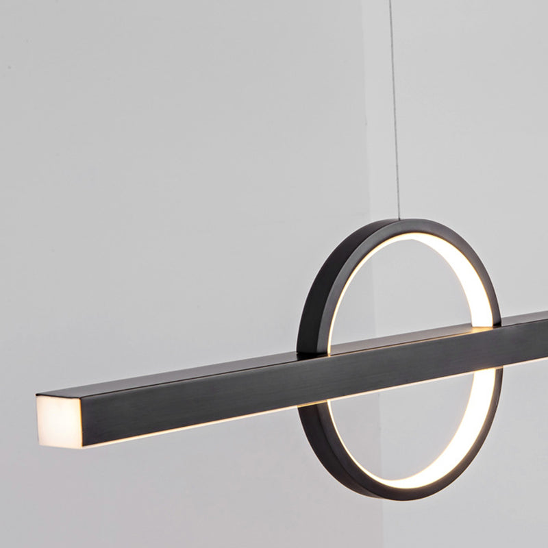 Black Metal Ceiling Light Modernism LED Kitchen Island Lighting for Home