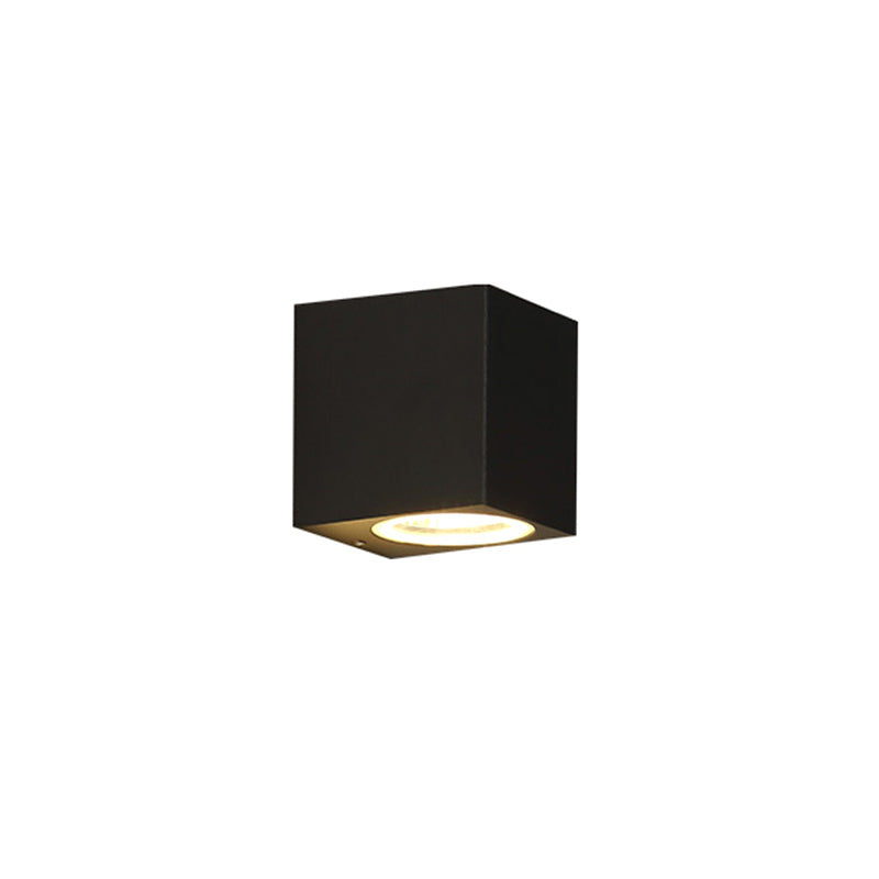 Aluminum and Glass LED Wall Lighting in Black Contemporary Wall Mount Fixture