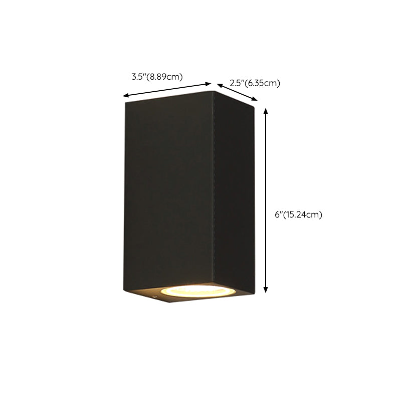Aluminum and Glass LED Wall Lighting in Black Contemporary Wall Mount Fixture
