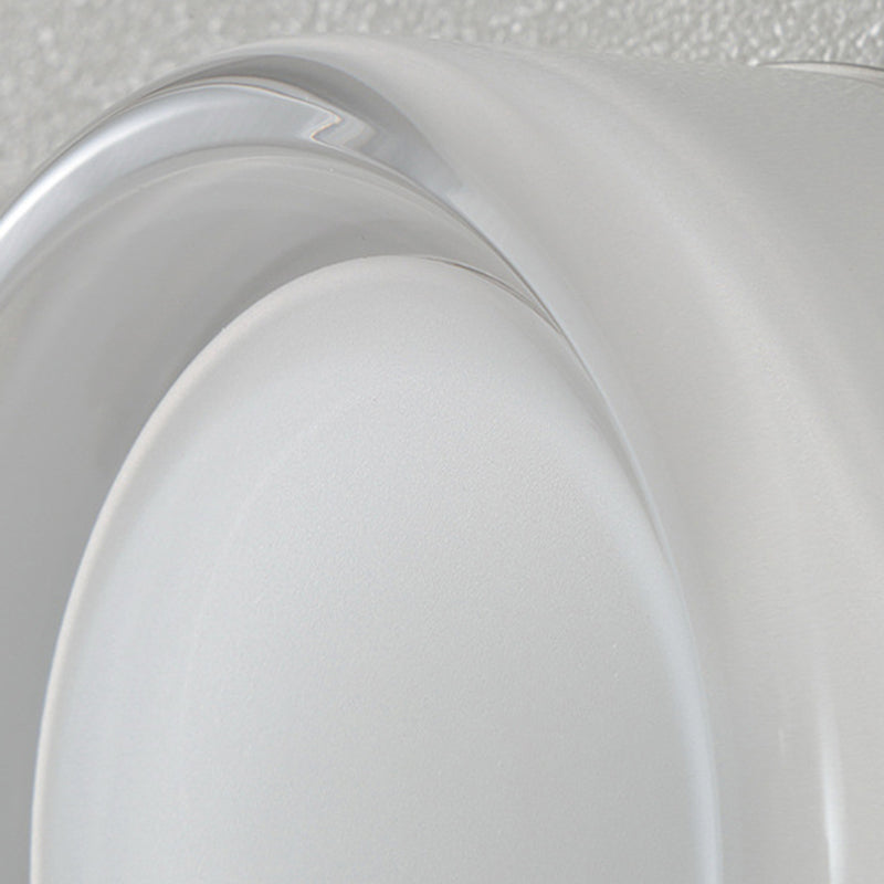 Modernism Single Silver Bathroom Vanity Light Shaded LED Round Bath Bar