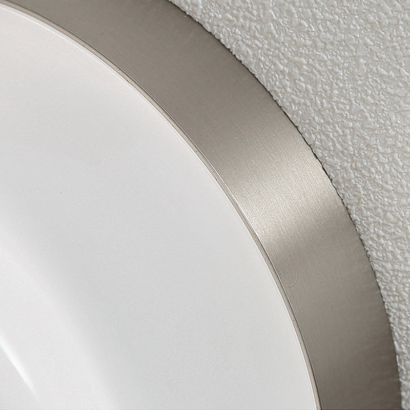 Modernism Single Silver Bathroom Vanity Light Shaded LED Round Bath Bar