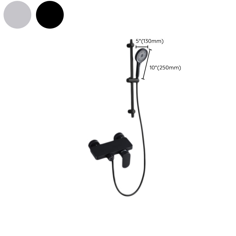 Modern Shower System Solid Color Adjustable Spray Pattern Shower Set