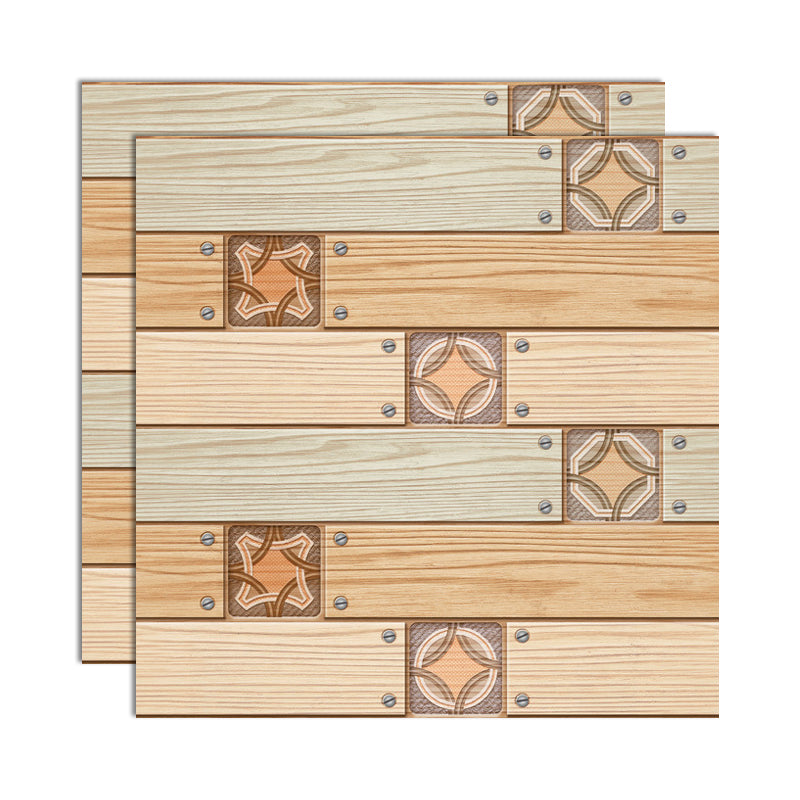 3D Peel and Stick Tiles Plastic Square Peel and Stick Tiles with Waterproof