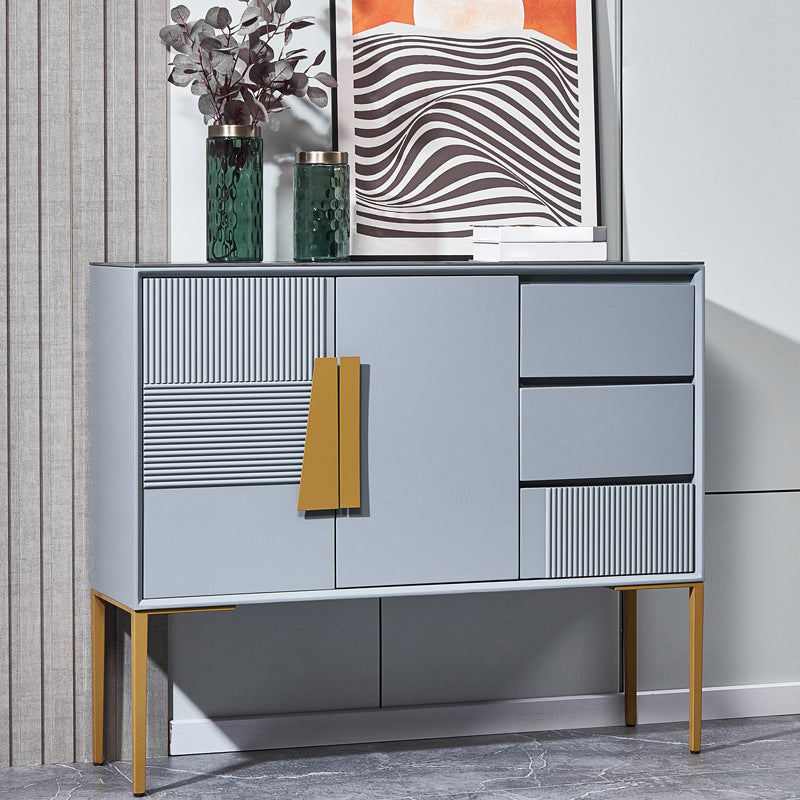 Classic Glam Combo Dresser Horizontal Stone Storage Chest for Bedroom