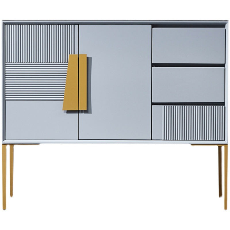 Classic Glam Combo Dresser Horizontal Stone Storage Chest for Bedroom