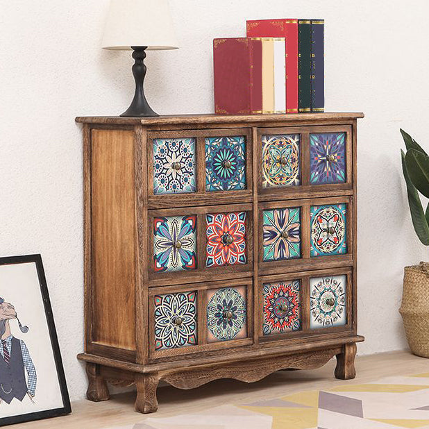 Coastal Storage Chest Dresser Solid Wood Storage Chest with 3/6/8/10 Drawers