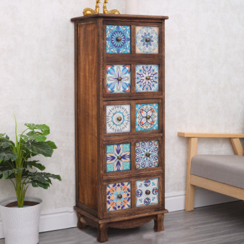 Coastal Storage Chest Dresser Solid Wood Storage Chest with 3/6/8/10 Drawers