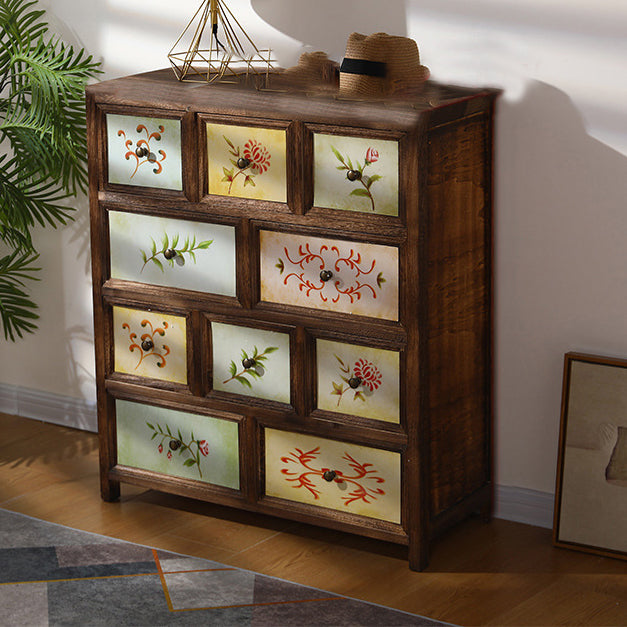 Coastal Storage Chest Dresser Solid Wood Storage Chest with 3/6/8/10 Drawers