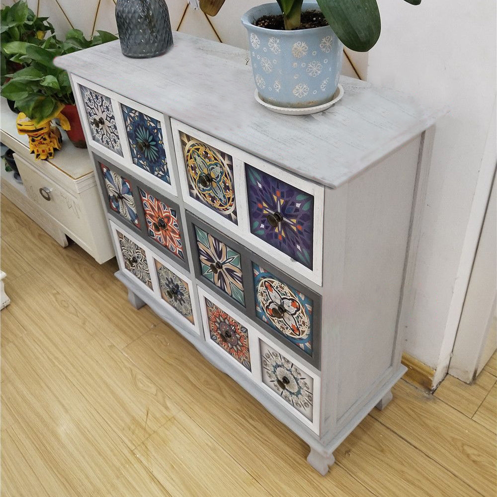 Coastal Storage Chest Dresser Solid Wood Storage Chest with 3/6/8/10 Drawers