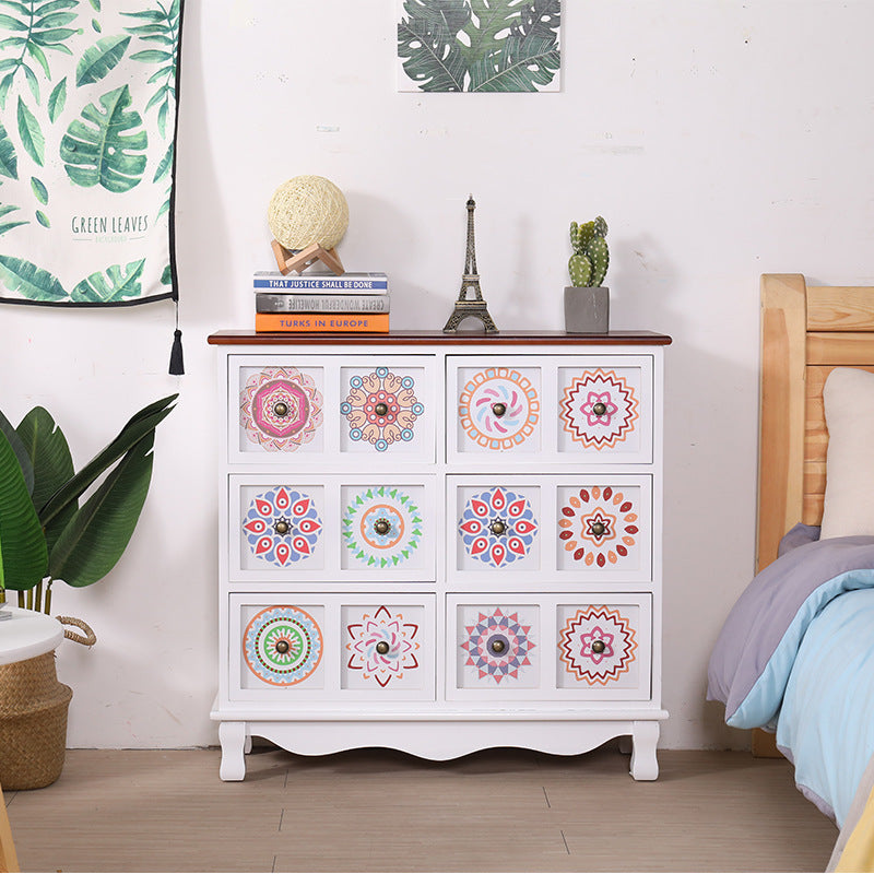 Coastal Storage Chest Dresser Solid Wood Storage Chest with 3/6/8/10 Drawers