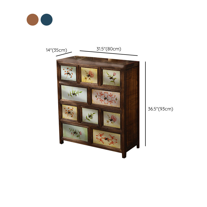 Coastal Storage Chest Dresser Solid Wood Storage Chest with 3/6/8/10 Drawers