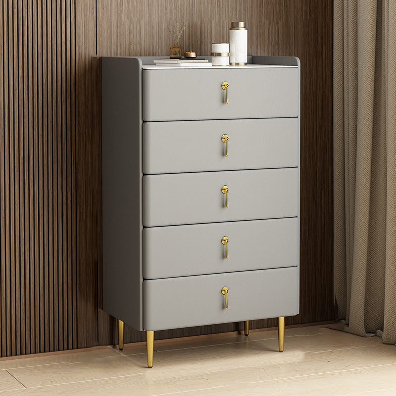 Classic Glam Storage Chest Stone Dresser with 5/4/3 Drawers , 15.6 Inch Width