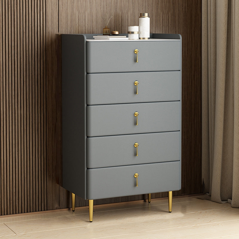 Classic Glam Storage Chest Stone Dresser with 5/4/3 Drawers , 15.6 Inch Width